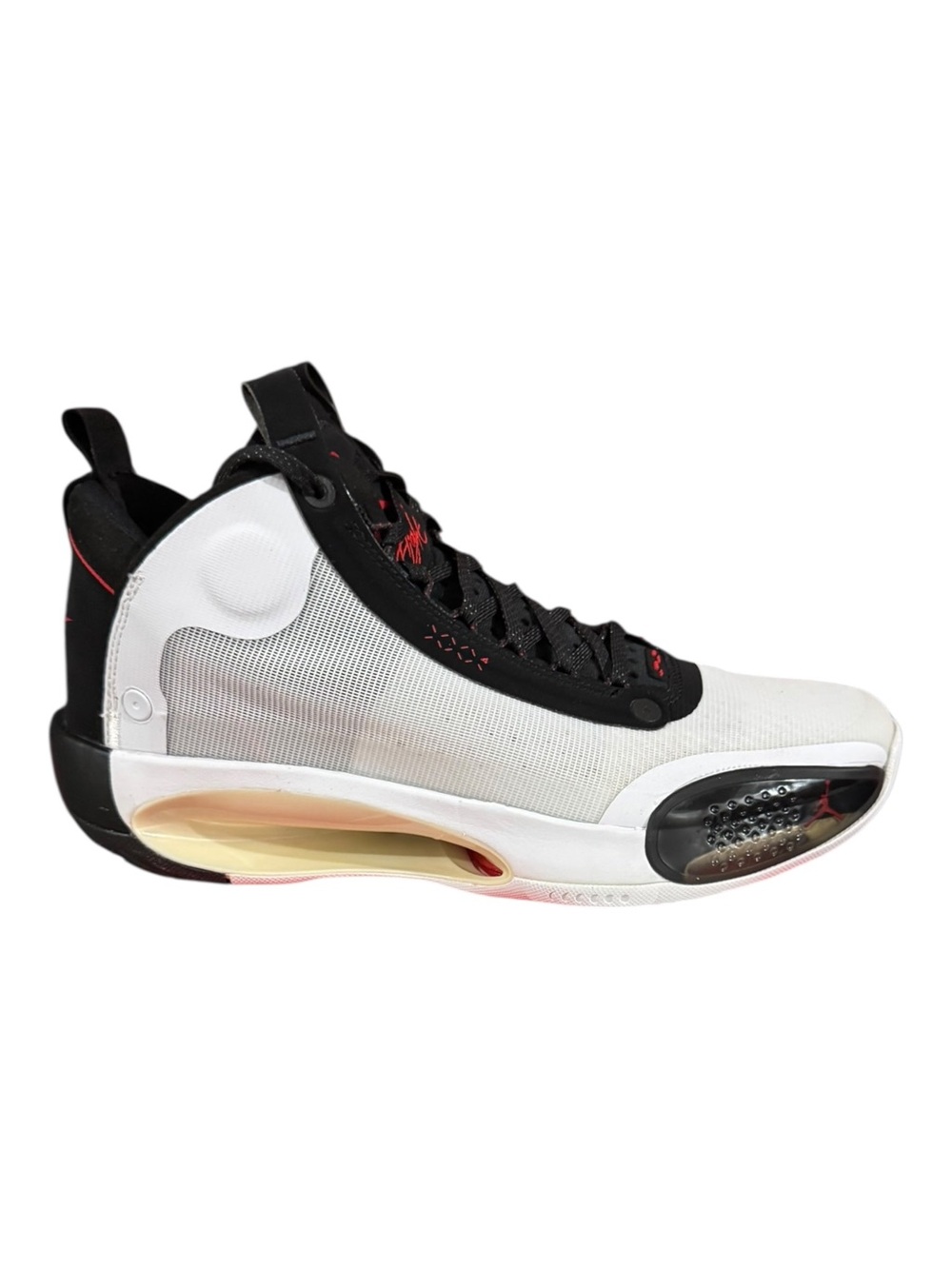 Jordan Men’s White, Black, and Red High-Top Basketball Sneakers